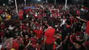 Suasana nonton bareng Final Piala AFF 2016 di Kemenpora, Jakarta, (17/12). Final tersebut mempertemukan Indonesia dengan Thailand. (Liputan6.com/Gempur M Surya)