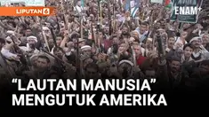 Ribuan warga Yaman turun ke jalan di Alun-Alun Sabeen, Sanaa, Senin (17/3), memprotes serangan udara AS yang menewaskan 53 orang, termasuk anak-anak dan wanita. Aksi ini terjadi setelah AS melancarkan serangan terhadap posisi Houthi sejak Sabtu (15/3...