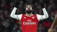Striker Arsenal Alexandre Lacazette. (Yui Mok/PA via AP)