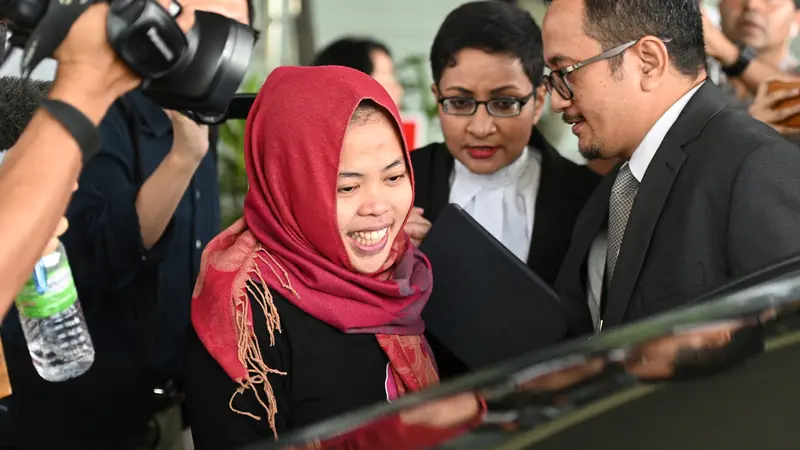 Ekspresi Siti Aisyah Usai Bebas dari Kasus Pembunuhan Kim Jong-nam