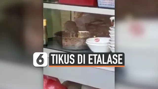 Sebuah video beredar melalui media sosial yang memperlihatkan beberapa tikus berkumpul dan memakan makanan yang ada di dalam etalase sebuah warung.