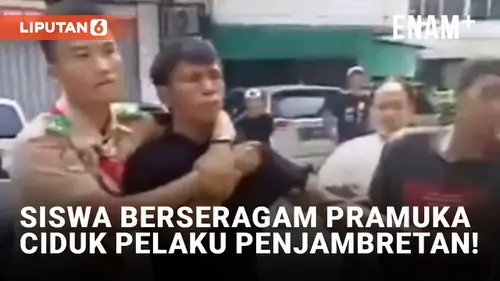 VIDEO: Penjambret Dibekuk Siswa Berseragam Pramuka di Kemayoran
