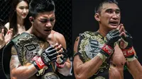 Juara dunia ONE Flyweight MuayThai Rodtang Jitmuangnon dan ONE Featherweight Muay Thai Petchmorakot akan menghiasiajang perdana ONE Championship di Bangkok, Thailand, 31 Juli 2020. (foto: istimewa)