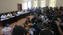 Suasana konferensi pers di Kantor Kementerian ESDM, Jakarta, Kamis (24/3). Kementerian ESDM membuka ruang perpanjangan kontrak kerjasama dengan Inpex Corporation. (Liputan6.com/Angga Yuniar)