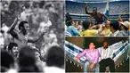 Foto kolase pemain sopak bola Brasil, Edson Arantes do Nascimento atau Pele. (AP Photo/Richard Drew/G. Copolla)