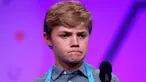 Grant Wiebe (13), peserta dari Colorado berkompetisi pada babak ketiga Scripps National Spelling Bee di Oxon Hill, Maryland, Selasa (28/5/2019). Kompetisi mengeja ini yang tertinggi di AS, dengan peserta yang juga berasal dari negara lain. (AP/Patrick Semansky)