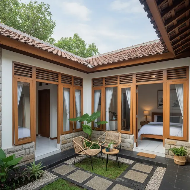 9 Desain Rumah Kecil 1 Lantai 3 Kamar dengan Ventilasi Lebar, Hunian Fungsional dan Sehat
