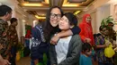 Aming dan Evelyn saat hadir dalam acara khitanan anak Eko Patrio dan Viona di Balai Sudirman, Jakarta Selatan, Sabtu (3/12/2016). (Nurwahyunan/Bintang.com)