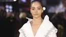 Quintessa Swindell berpose saat menghadiri pemutaran perdana film 'Black Adam' di London pada Selasa, 18 Oktober 2022. Black Adam resmi tayang di seluruh bioskop Indonesia hari ini, Rabu (19/10). (Photo by Vianney Le Caer/Invision/AP)