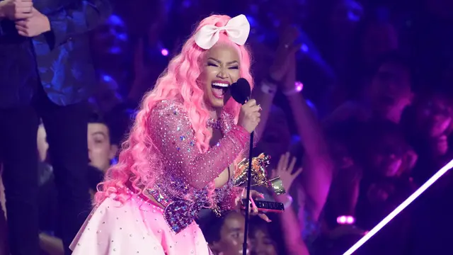 Nicki Minaj di MTV VMA 2022. (Foto: Charles Sykes/Invision/AP))