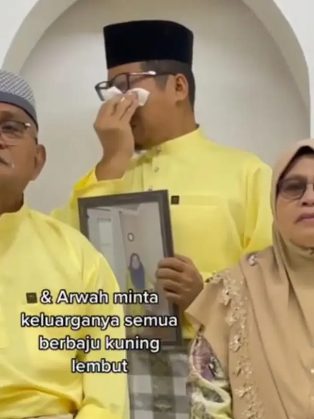 Viral Kisah Suami Foto Lebaran Bersama Potret Istri Pakai Baju Kuning, Alasannya Bikin Mewek