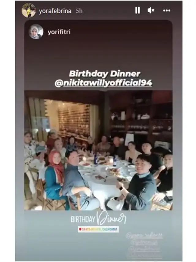 6 Potret Ulang Tahun Nikita Willy ke-28, Dinner Bareng Keluarga