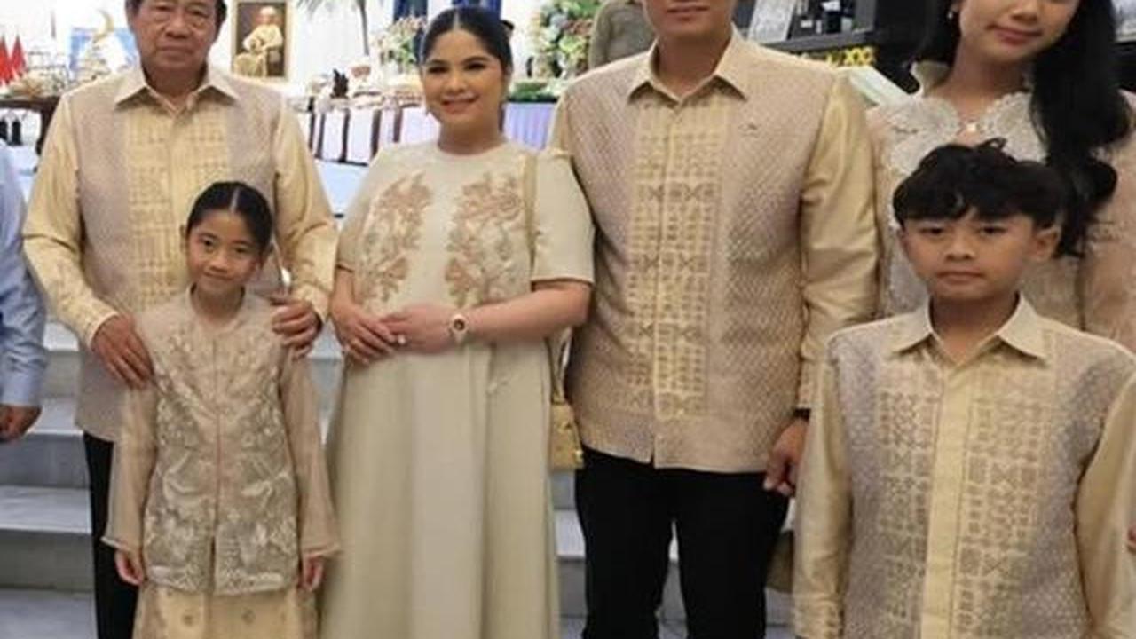 Inspirasi Long Dress ala Annisa Pohan, Cocok untuk Maternity Shoot Ibu Hamil Usia 40an