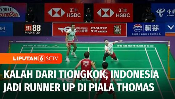 VIDEO: Kalah dari Tiongkok, Indonesia Jadi Runner Up di Piala Thomas 2024
