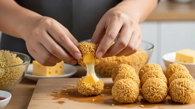 Resep Bola-Bola Mie Crispy Isi Keju