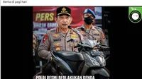 Cek Fakta: Klarifikasi Polri Denda Rp 250 Ribu Jika Ban Motor Gundul