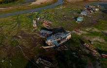 FOTO: Penampakan Danau di Amazonas Brasil Dilanda Kekeringan Parah, Perahu-Perahu Tak Lagi Bisa Berlayar