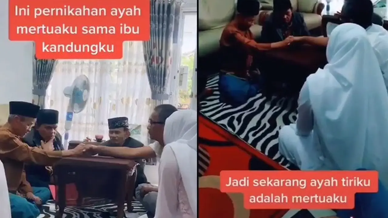 Viral, Video Pernikahan Ayah Mertua dan Ibu Kandung Ini Bikin Warganet Mikir Keras
