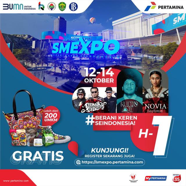 Besok! Pameran Virtual UMKM Pertamina SMEXPO 2021 Melibatkan Tidak Kurang Dari 1000 UMKM di Indonesia Dimulai