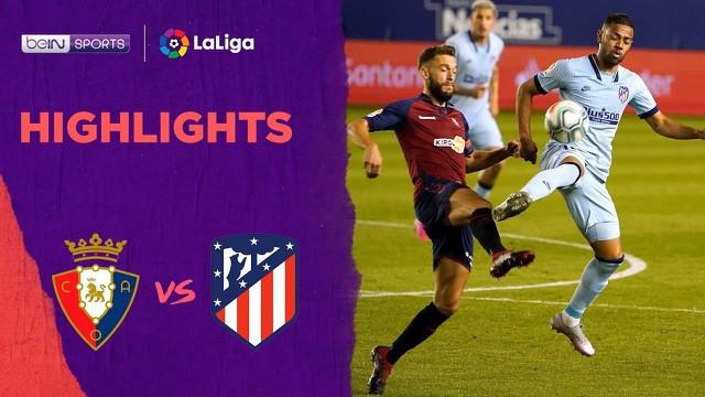Berita video highlights La Liga 2019-2020 antara Osasuna melawan Atletico Madrid yang berakhir dengan skor 0-5, Kamis (18/6/2020) dini hari WIB.