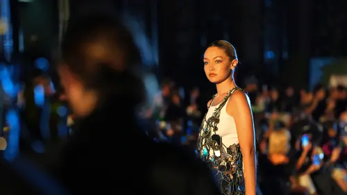 Gigi Hadid Hits Tom Ford Runway After Seen with Leonardo DiCaprio