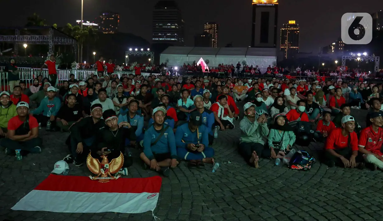 Garuda Muda memimpin lewat gol Ivar Jenner pada menit ke-19.  (Liputan6.com/Herman Zakharia)