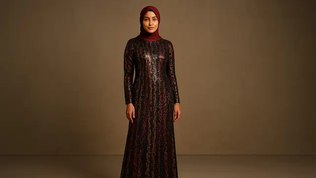 Model Gamis Payet Mewah/Ilustrasi gambar oleh AI