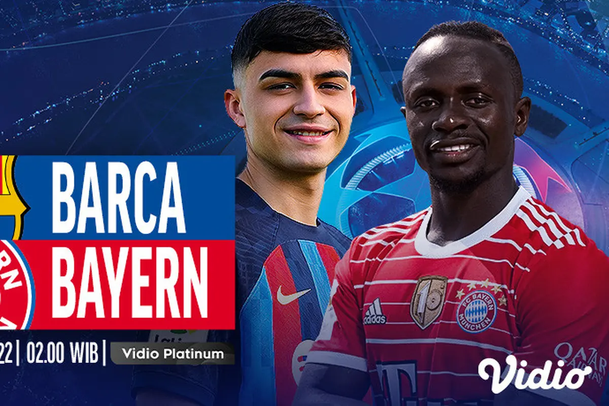 Link Live Streaming Big Match Liga Champions 2022/23 Barcelona Vs Bayern di Vidio, Kamis 27 Oktober