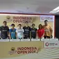 Press Conference Pre-Match Indonesia Open 2024 di Istora Gelora Bung Karno.