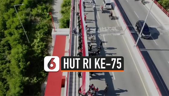 VIDEO: Mahasiswa RI Bentangkan Merah Putih Sepanjang 1,5 Kilometer