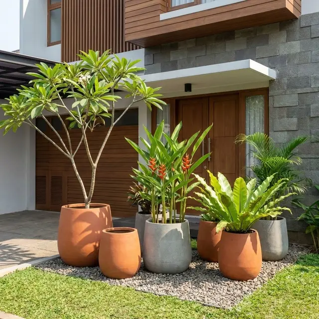 Model Taman Mini Tanpa Pagar