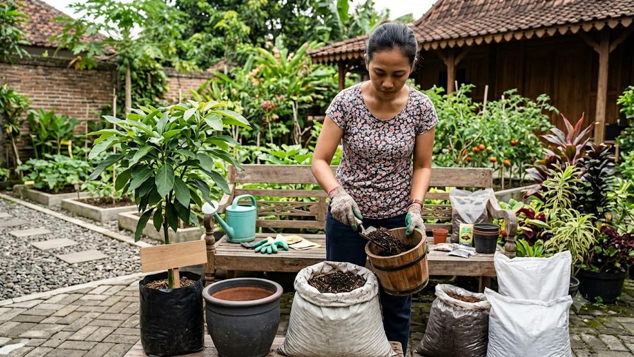 Cara Membuat Pohon Alpukat Kerdil Cepat Berbuah/AI Generated