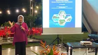 Plt. Direktur Pemasaran Pariwisata Nusantara, Martini M Paham, dalam Business Gathering Farewell Dinner Perjalanan Wisata Pengenalan DSP Manado-Likupang untuk Pasar Nusantara di Mercure Hotel Manado, Sabtu (11/6/2022). (Ist)