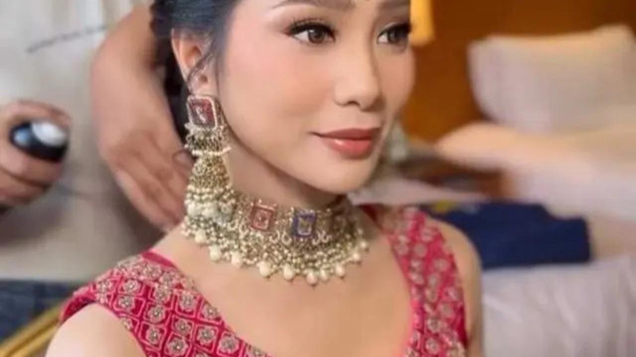 Gaya Menawan Bunga Zainal Pakai Lehenga India saat Kondangan, Tampil Elegan Ala Artis Bollywood