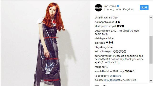 Pernahkah Anda terbayang mengenakan gaun berbentuk plastik laundry dan transparan?