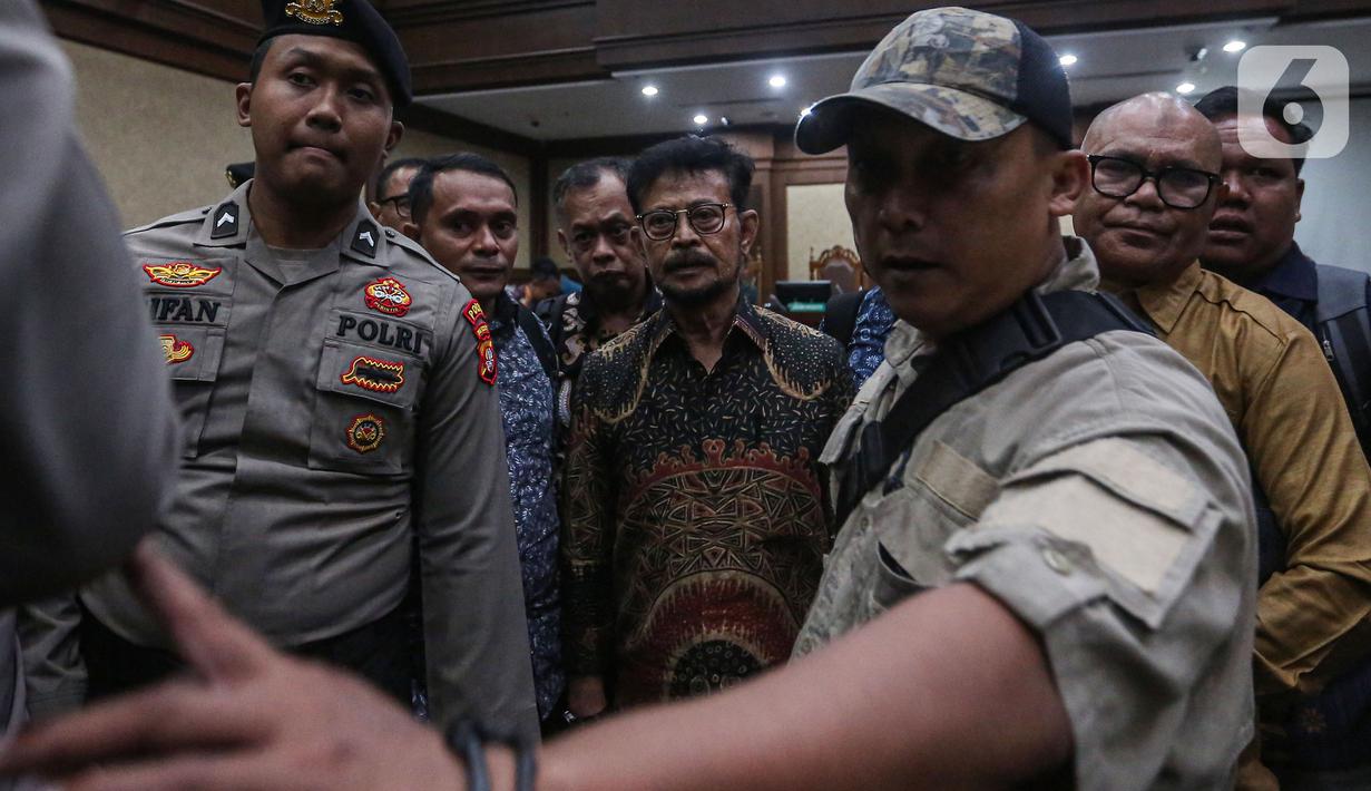 Majelis Hakim Pengadilan Tipikor juga menyatakan SYL telah menyalahgunakan kekuasaannya dengan memaksa pemberian uang untuk membayarkan keperluannya bersama keluarganya. (Liputan6.com/Angga Yuniar)