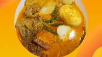 Sepiring lontong medan dengan tauco. (Liputan6.com/IG/dapurmommyjames)