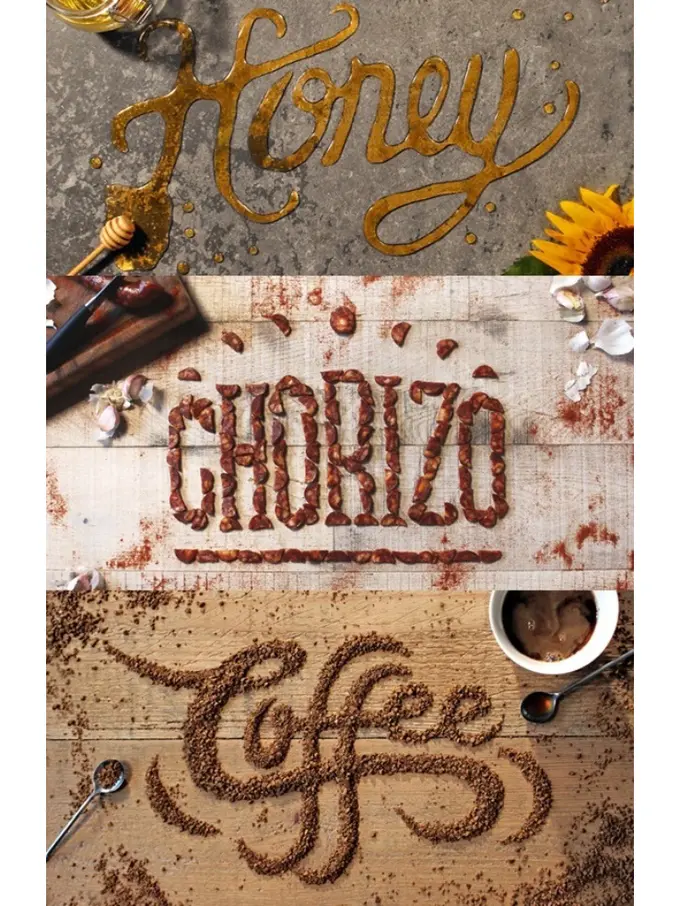 Terpesona pada 6 Tipografi yang Dibuat dari Bahan Makanan, Keren!