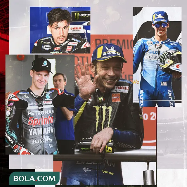 Fabio Quartararo, Maverick Vinales, Joan Mir dan Valentino Rossi