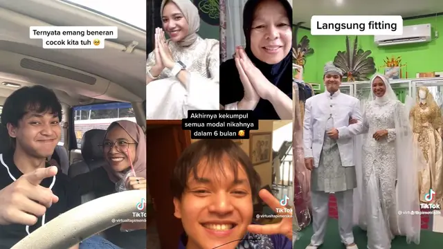 Viral Pasangan Bertemu di Aplikasi Kencan, LDR 3 Tahun dan Menikah (Sumber: TikTok @virtualtapimenikah)