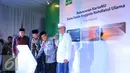 Bank Mandiri dan PBNU meluncurkan kartu debit co-branding Mandiri KARTANU sekaligus kartu anggota NU sebagai upaya meningkatkan akses keuangan kepada seluruh anggota masyarakat di Tanah Air, Jakarta Senin (27/6). (Liputan6.com/Angga Yuniar)  