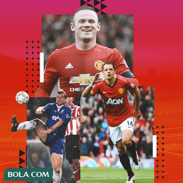 Ilustrasi - Javier Hernandez, Wayne Rooney, dan Mark Hughes