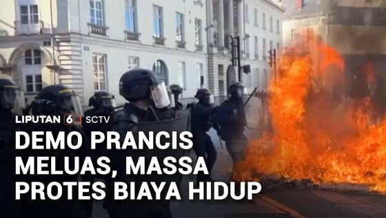 Demo di Prancis Berujung Ricuh, Massa Tolak Kenaikan Biaya Hidup
