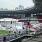 Hampir 90 ribu umat Katolik memadati Stadion Utama Gelora Bung Karno (GBK) untuk mengikuti Misa Akbar bersama Paus Fransiskus, Kamis (5/9/2024). (Liputan6.com/Benedikta Miranti)