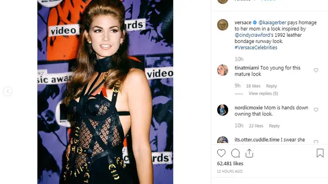 Cindy Crawford di MTV Music Video Awards 1992