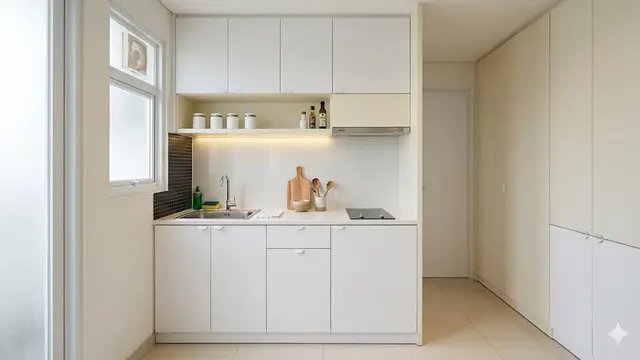 Desain Contoh Dapur Kecil yang Minim Sudut Sarang Kecoa