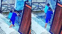 Aksi kocak bocah main gerbang tetangga (Sumber: Twitter/ndagels)