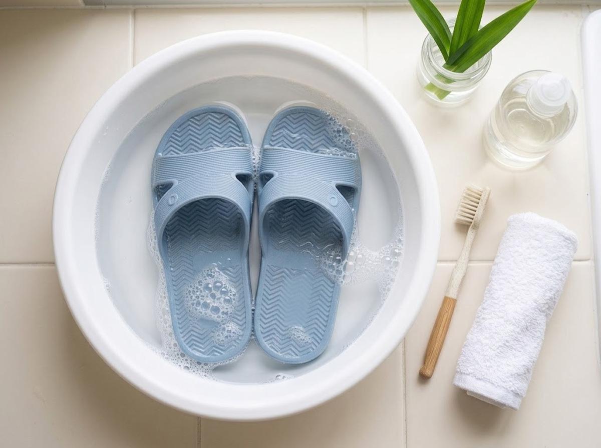 cara mencuci sandal karet agar tidak licin dan tetap awet