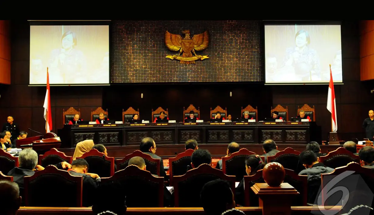 Sidang hari ini merupakan sidang yang ketiga selama pergelaran sengketa Pilpres, Jakarta, Senin (11/8/2014) (Liputan6.com/Andrian M Tunay)