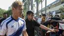 Kedatangan Keisuke Honda merupakan inisiatif dari Honda Estillo, yang merupakan manajemennya, yang sudah menjadi kegiatan tahunan sejak 2009. (Bola.com/Vitalis Yogi Trisna) 